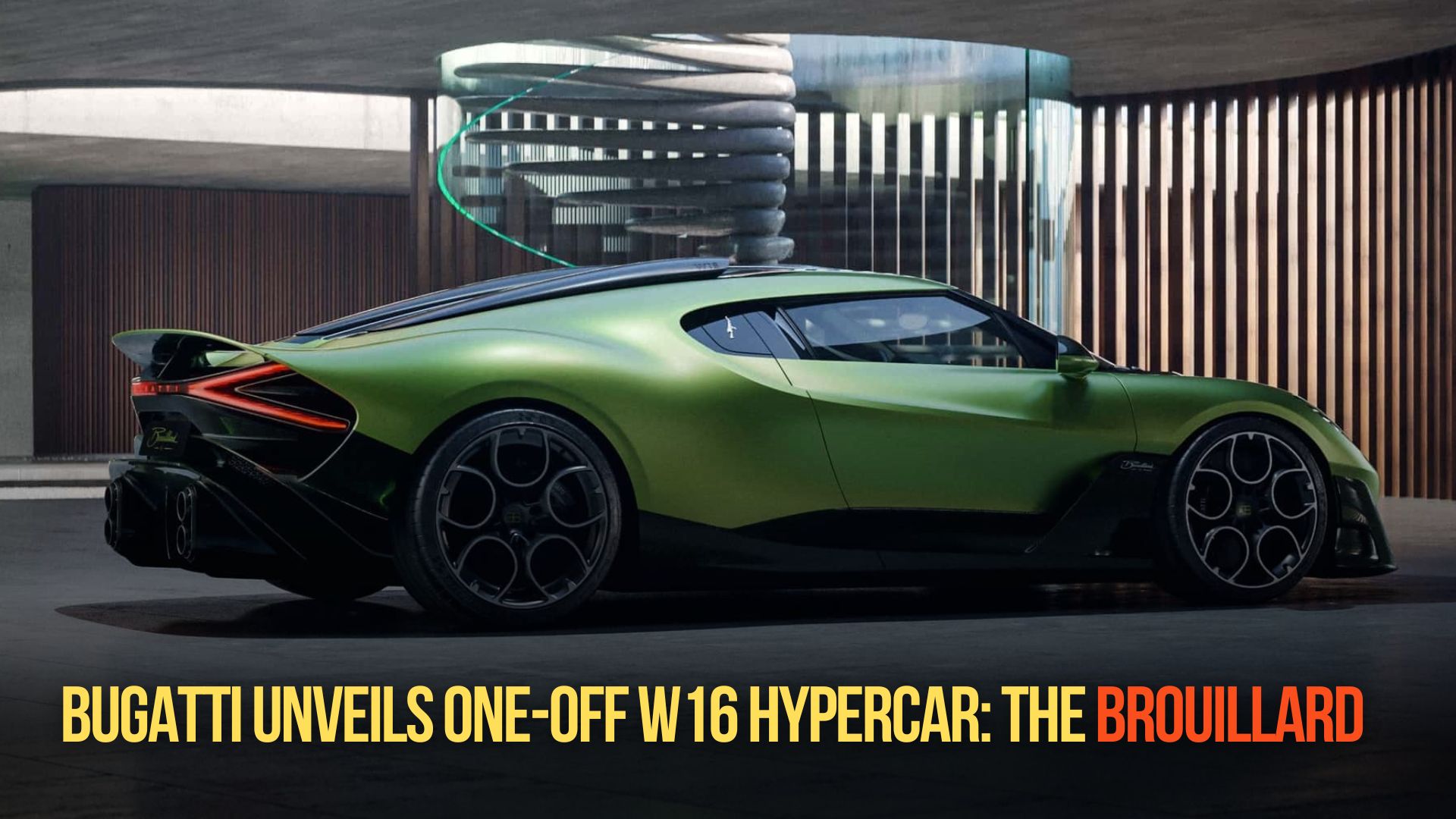 Bugatti Unveils One-Off W16 Hypercar: The Brouillard